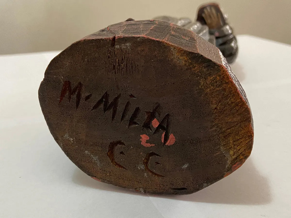 M.Milza - Arte Sacra - Antiga Escultura São Francisco Em Madeira