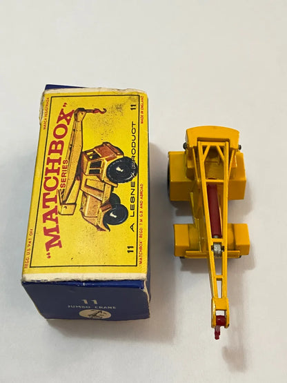 Miniatura Guindaste Matchbox Lesney No. 11 Antigo Amarelo