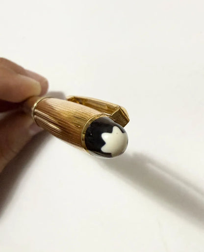 Caneta Antiga Montblanc Meisterstuck Dourada Rollerball