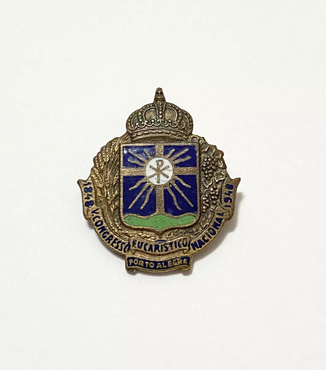 Broche Botton Antigo V Congresso Eucarístico Nacional 1948