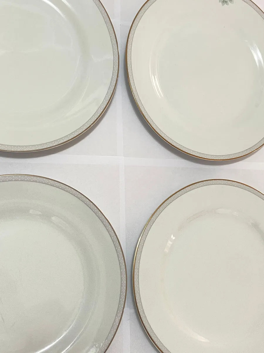 Pratos Porcelana Schmidt Classic 27cm (5pçs) Antigos Branco