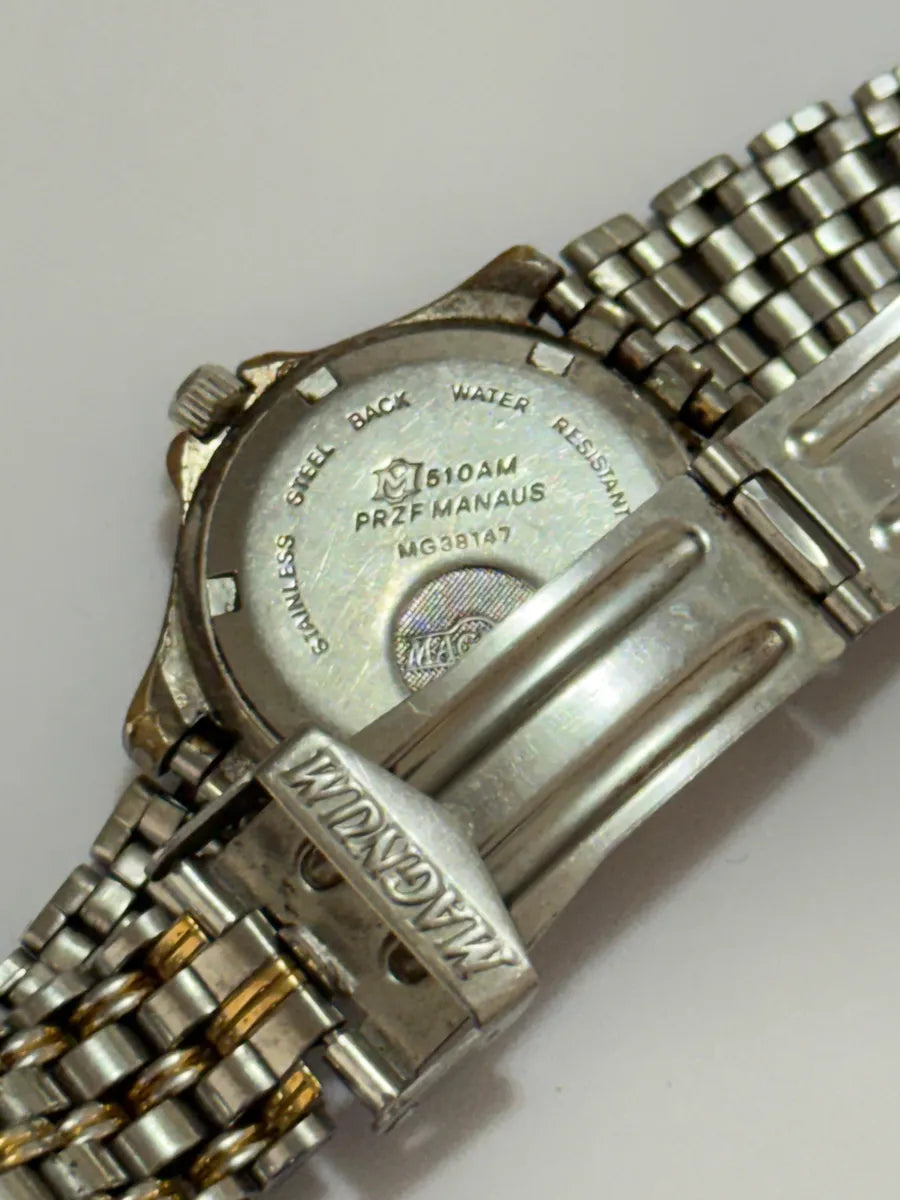 Relógio Magnum Quartz Antigo Bicolor Modelo M610am