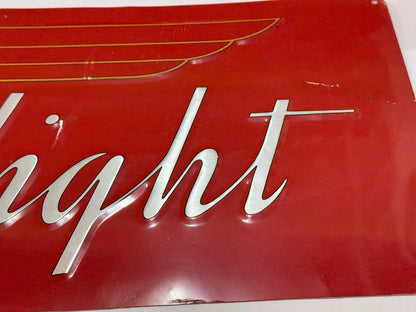 Placa Antiga Daylight Em Metal Decorativa Vermelha