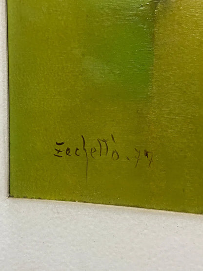 J. L Zechetto 1977 - Quadro Antigo Oléo S/ Tela - Abstração