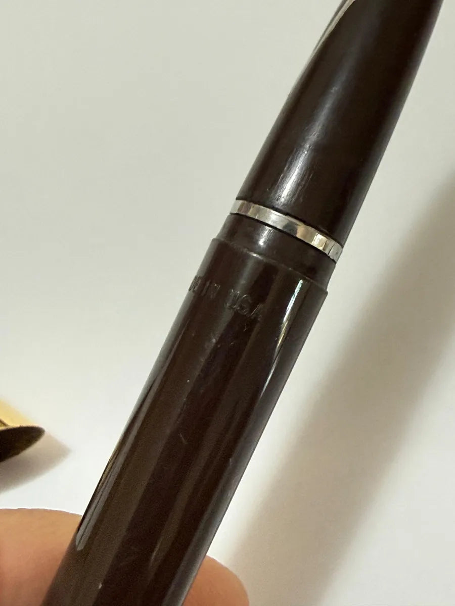 Caneta Antiga Sheaffer Made In Usa Marrom Marrom