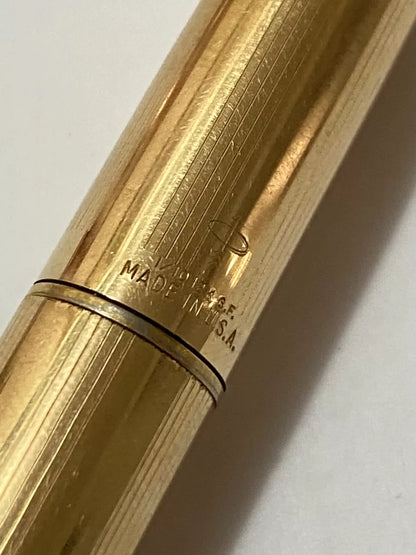 Antiga Caneta Tinteiro Parker Made In Usa Ouro 12k 1/10