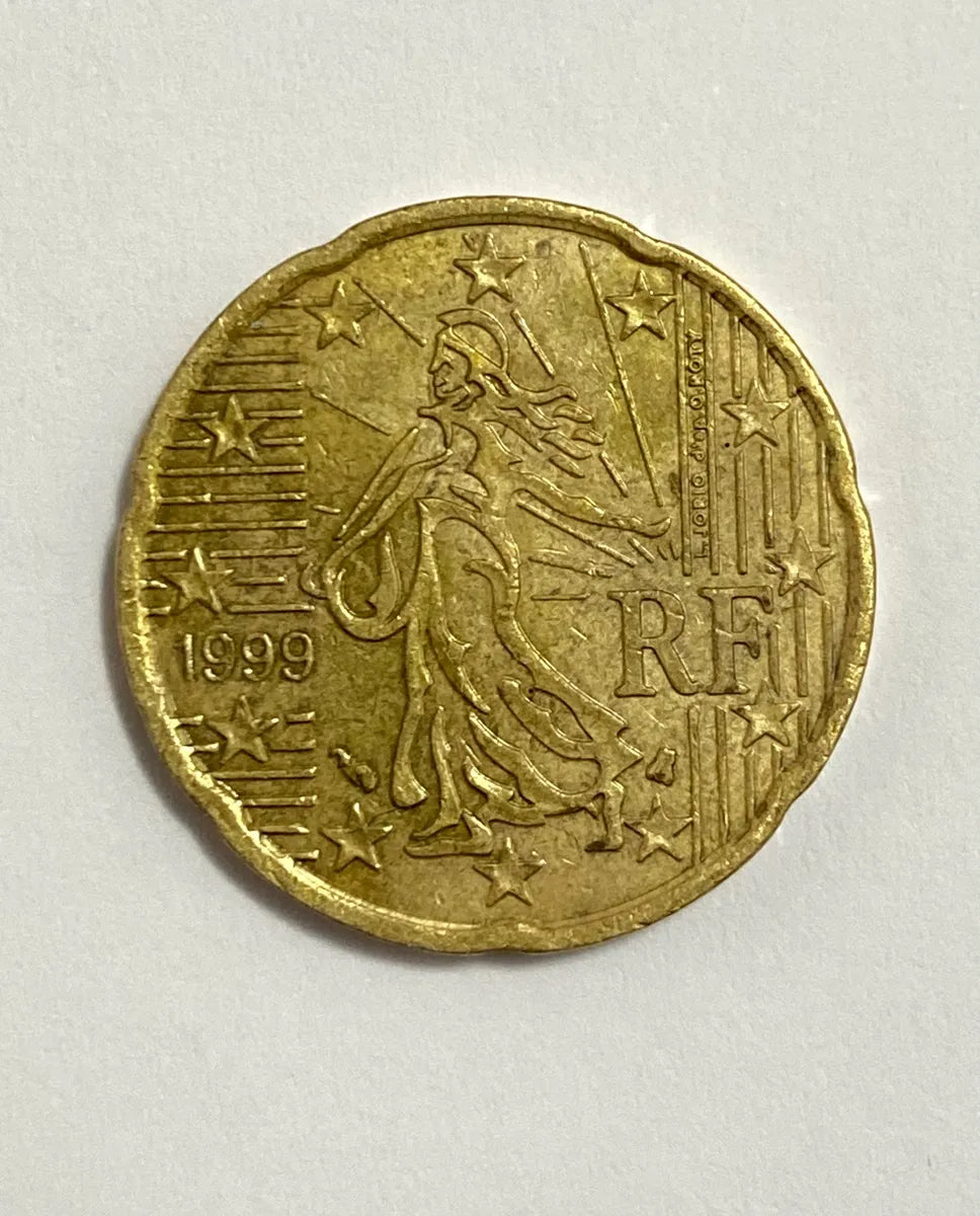 Moeda Antiga 20 Euro Cent 1999 França