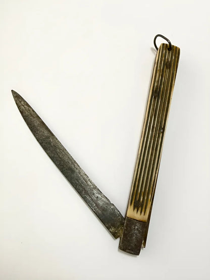 Canivete Antigo Alemão Com Cabo Em Osso