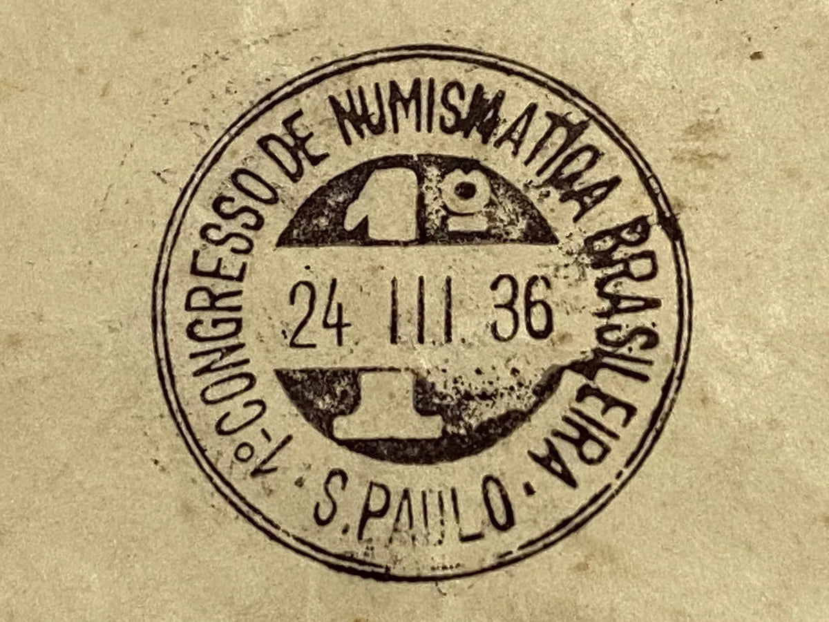 Envelope Antigo 1 Primeiro Congresso Numismática Brasil 1936