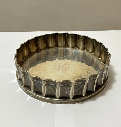 Antigo Descanso De Garrafa St. James Em Metal Prateado