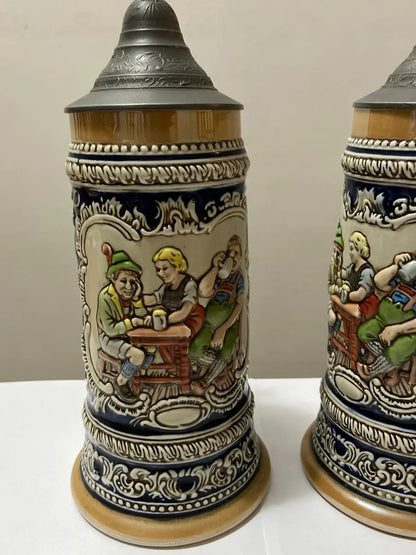 Canecas Antigas Pintadas À Mão - Chope Alemã - Ceramarte