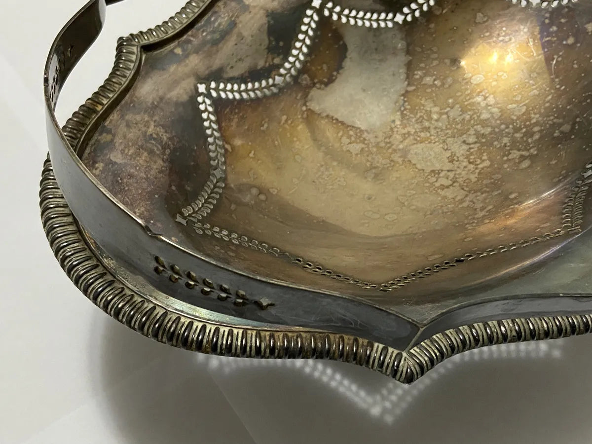 Cesta Antiga Mappin & Webb Ltd Princes Plate Prata