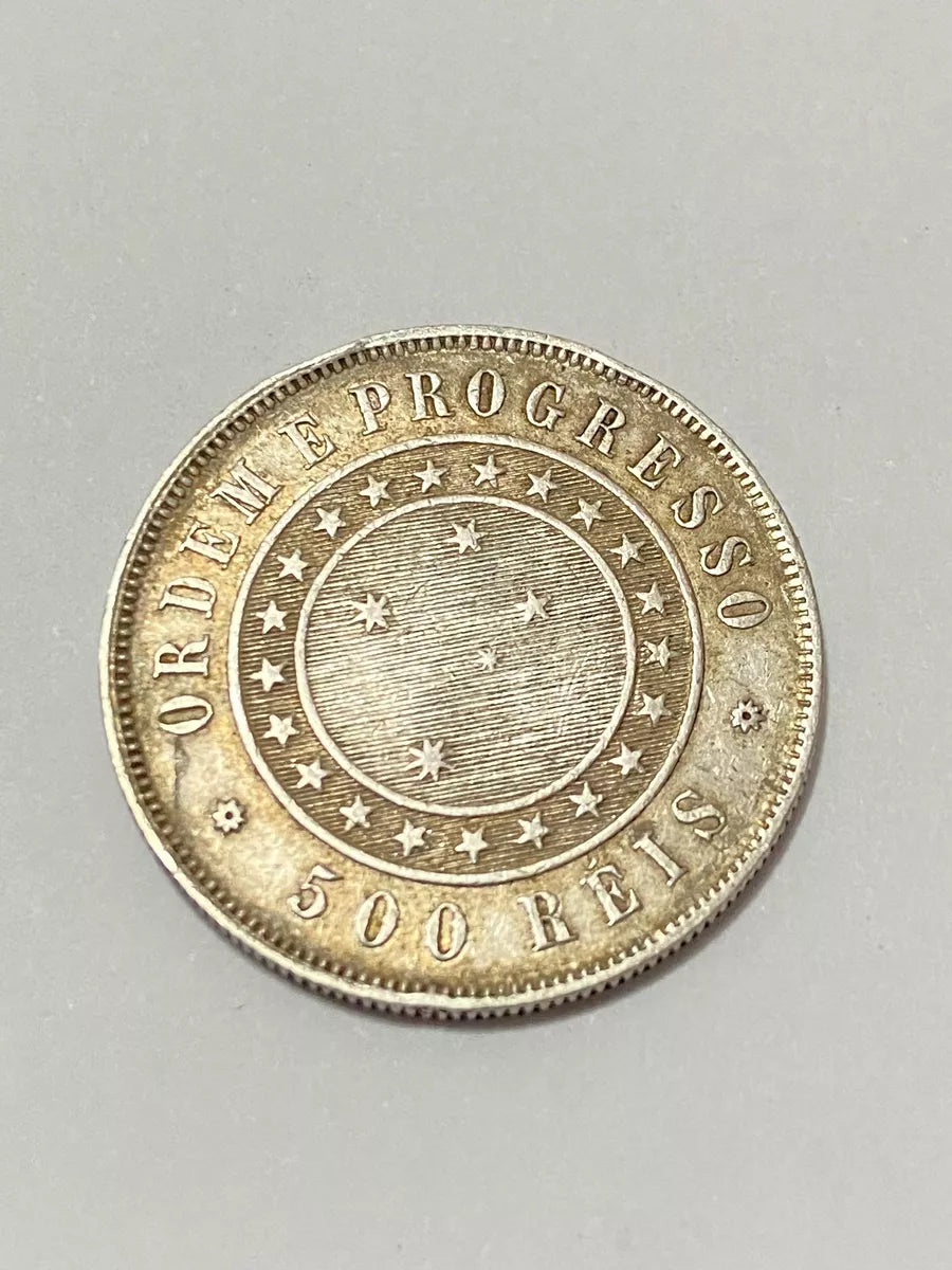 Moeda Antiga Brasil República 500 Réis 1889 Prata
