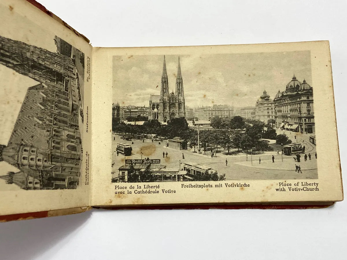 Álbum Fotográfico Antigo Viena - Wien Vermelho Austria