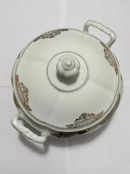 Sopeira Antiga Porcelana Real Brasil Ouro