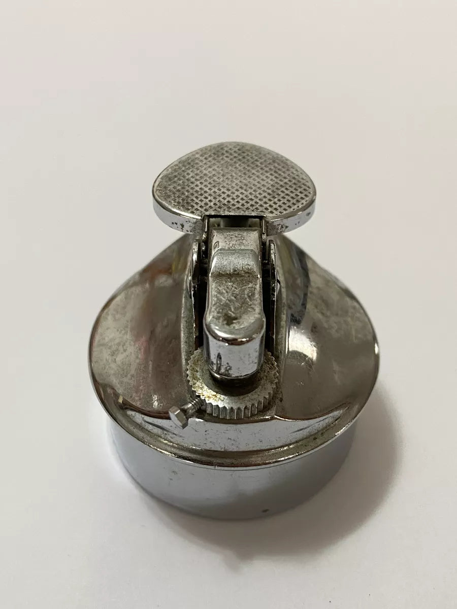 Isqueiro Antigo Redondo Prata