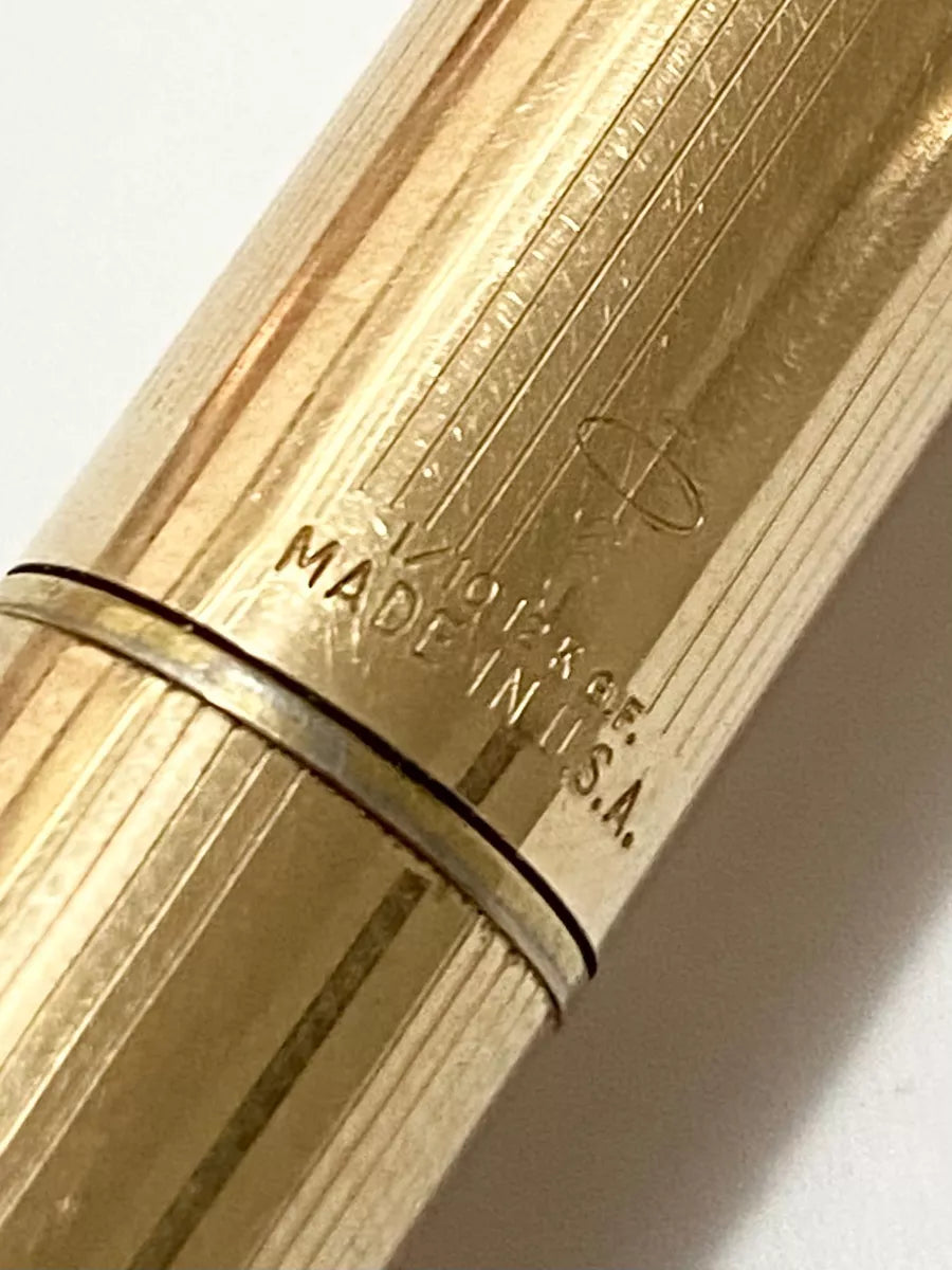 Antiga Caneta Tinteiro Parker Made In Usa Ouro 12k 1/10