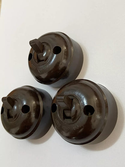 Interruptor Antigo Baquelite Anos 60 Lote 3