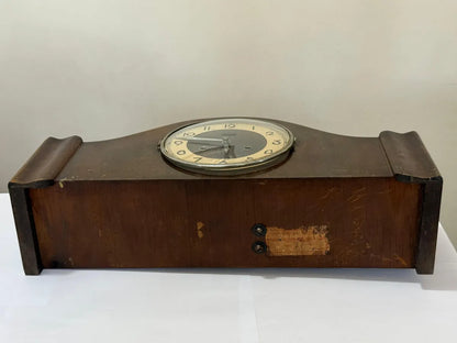 Relógio Antigo De Mesa Carrilhão Schattan Em Madeira Marrom