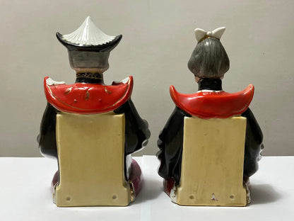 Estatuetas Antigas Em Porcelana Casal Oriental - Vieira de Castro