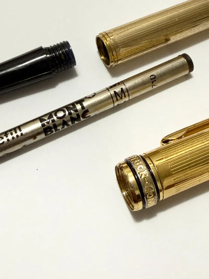 Caneta Antiga Montblanc Meisterstuck Dourada Rollerball