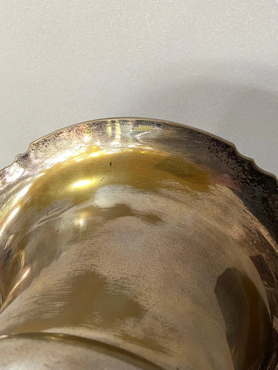 Antiga Champanheira Em Metal Espessurado À Prata Eberle