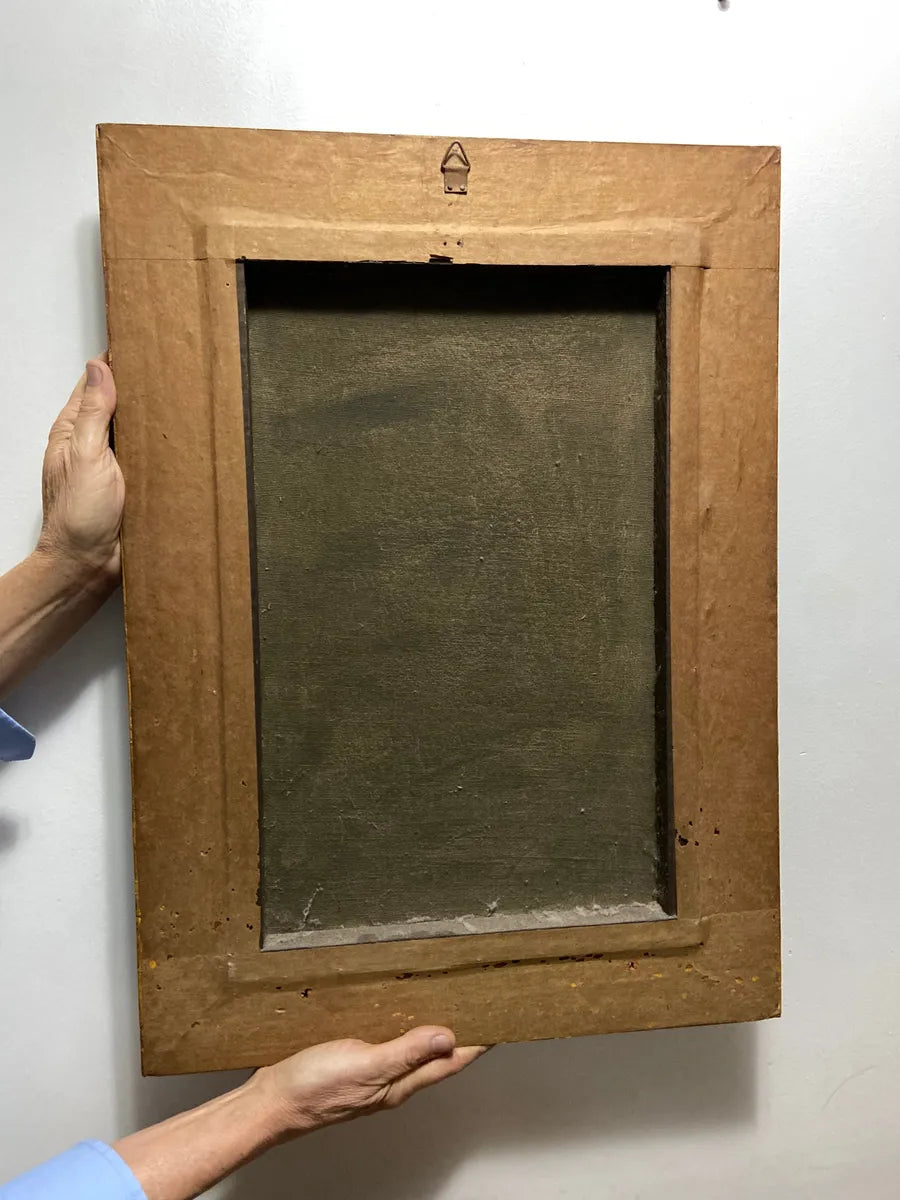 Quadro Pintura Cusquenha Antiga Virgem E Menino Jesus