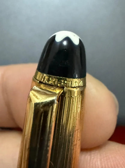 Caneta Antiga Montblanc Meisterstuck Dourada Rollerball