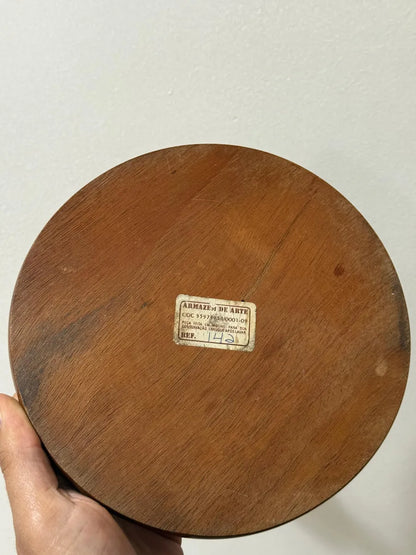 Antigo Porta Temperos Em Madeira Mogno Com Vidros