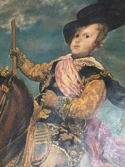 Oleografia Antiga Velázquez – Príncipe Baltasar Espanha - Bom?