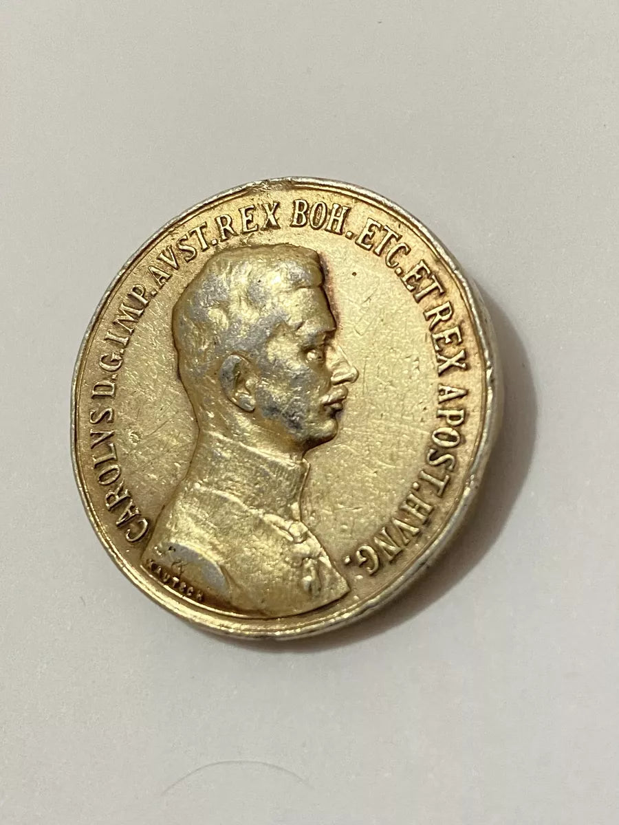 Medalha Antiga Broche Austria Bravura Primeira Guerra 1916