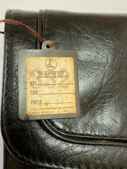 Carteira Clutch Antiga H. Laufer Couro Preto Preto