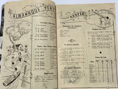 Revista Antiga Almanaque Nestle 1941 Raro