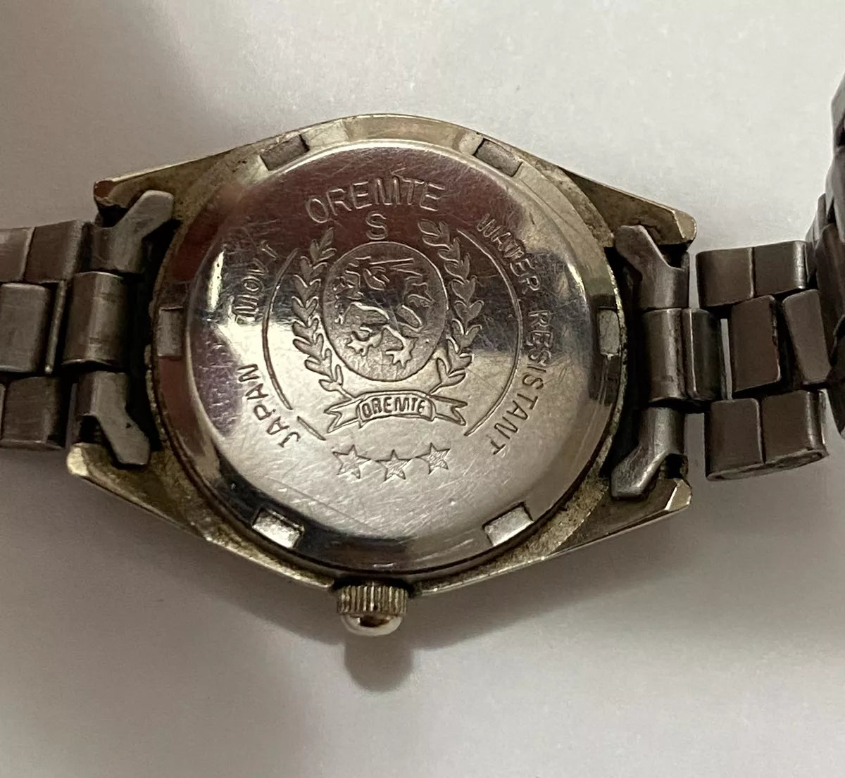 Relógio Antigo Oremte Quartz Water Resist Japan Movt Prateado