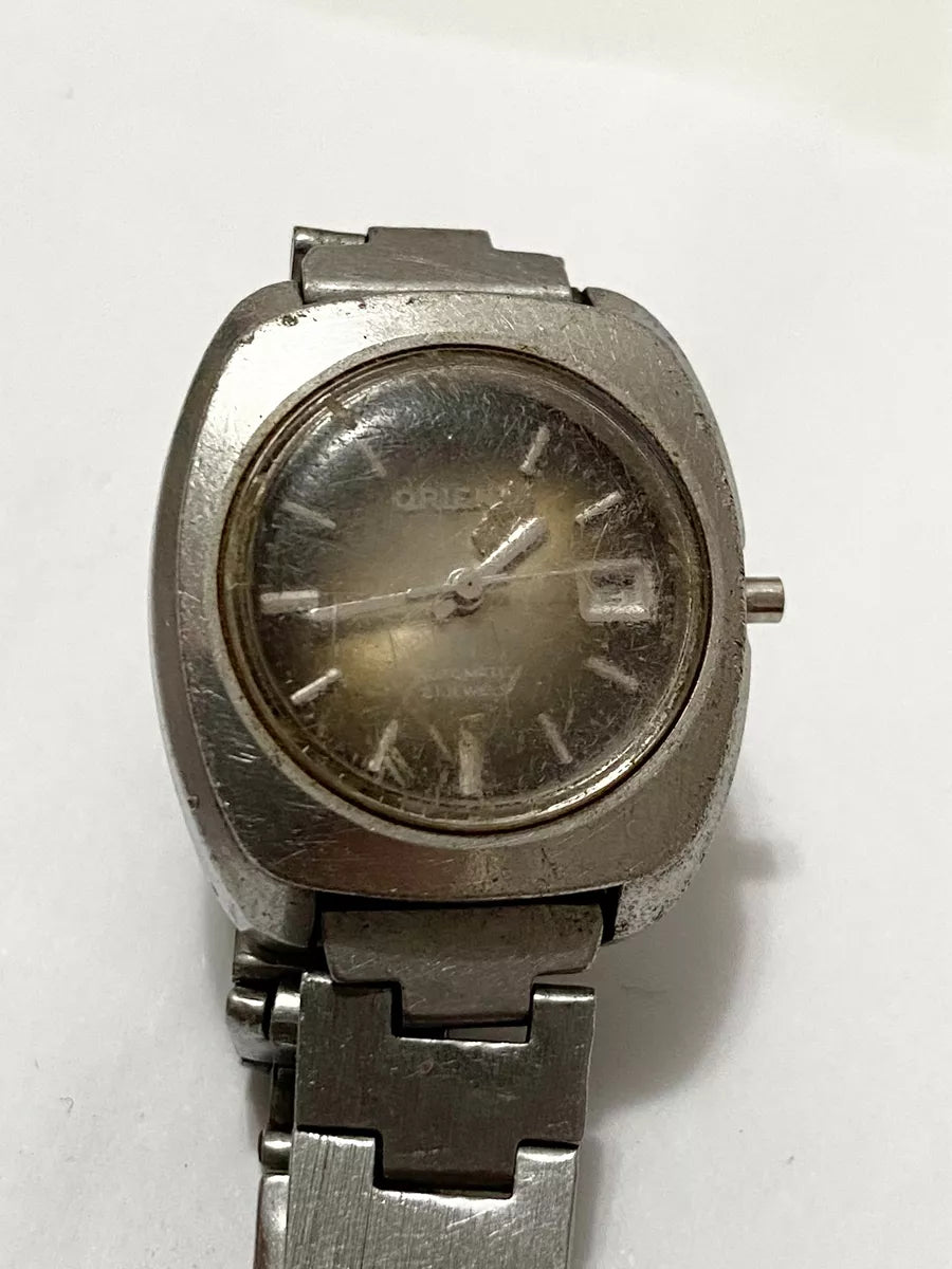 Relógio Antigo Orient 21 Jewels A497 30902 Prateado No Estado