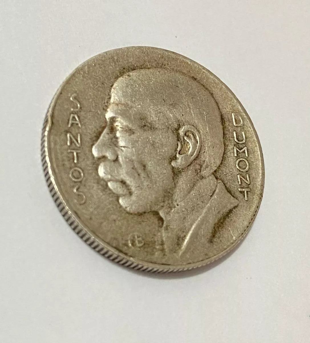 Moeda Antiga de prata 1937 santos dumont 5000 reis