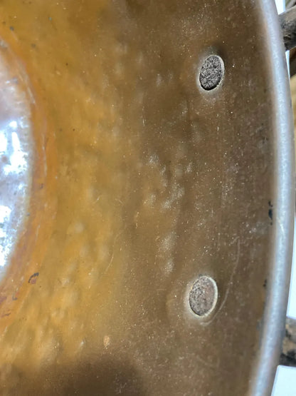 Caldeirão Antigo Em Cobre Com Alças 49cm