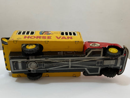 Caminhão De Lata Antigo Horse Van Eight Japan C/ Cavalos