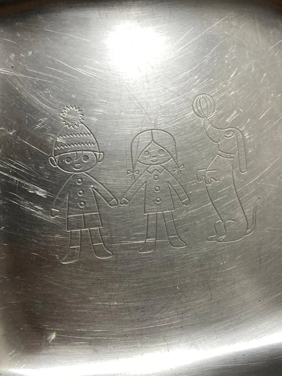 Antigo Prato Infantil Inox Hercules 18-8