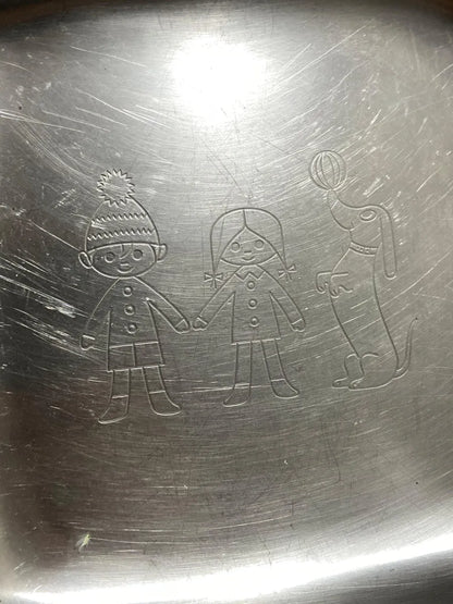 Antigo Prato Infantil Inox Hercules 18-8