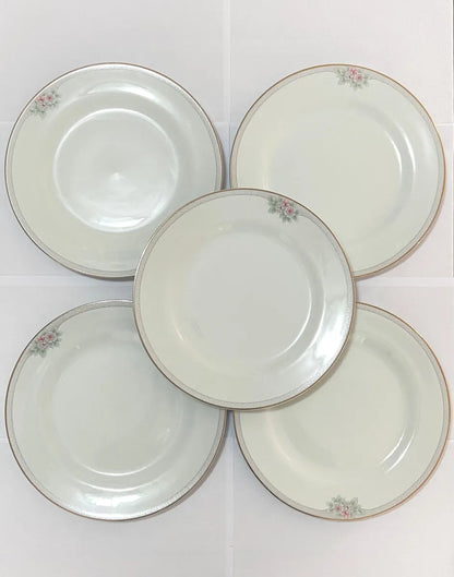 Pratos Porcelana Schmidt Classic 27cm (5pçs) Antigos Branco