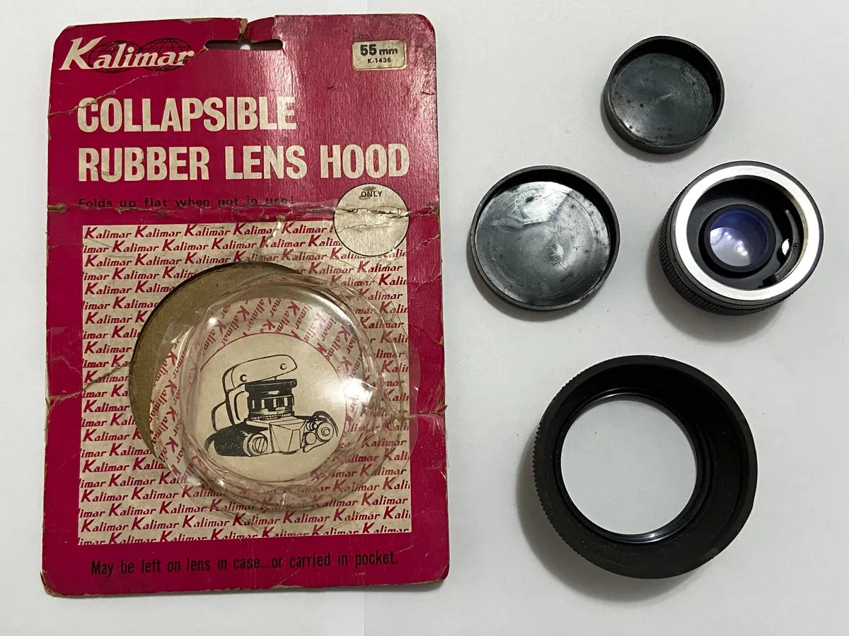 Parasol Kalimar Borracha Retrátil 55mm P/ Lente Antigo