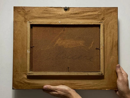 L. Ceccere - Quadro Antigo Pescadores À Beira Do Rio