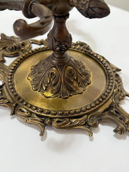 Par De Arandelas De Parede Antigas Bronze 3 Braços Luís XV