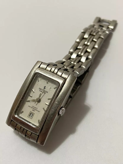 Relógio Antigo Seculus Long Life Quartz Water Resistant 50m Prateado