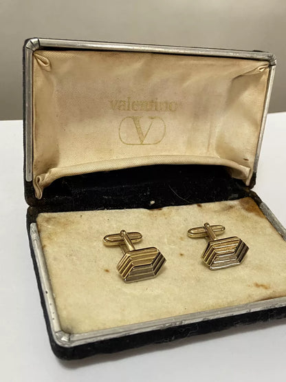 Par De Abotoaduras Valentino Douradas