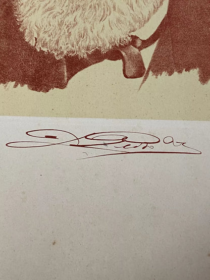 Gravura Antiga De Dom Pedro Ii Com Assinatura