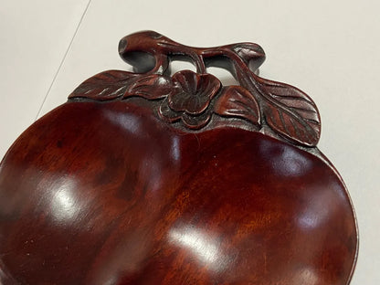 Par De Tigelas Chinesas Antigas Em Madeira Nobre Esculpida