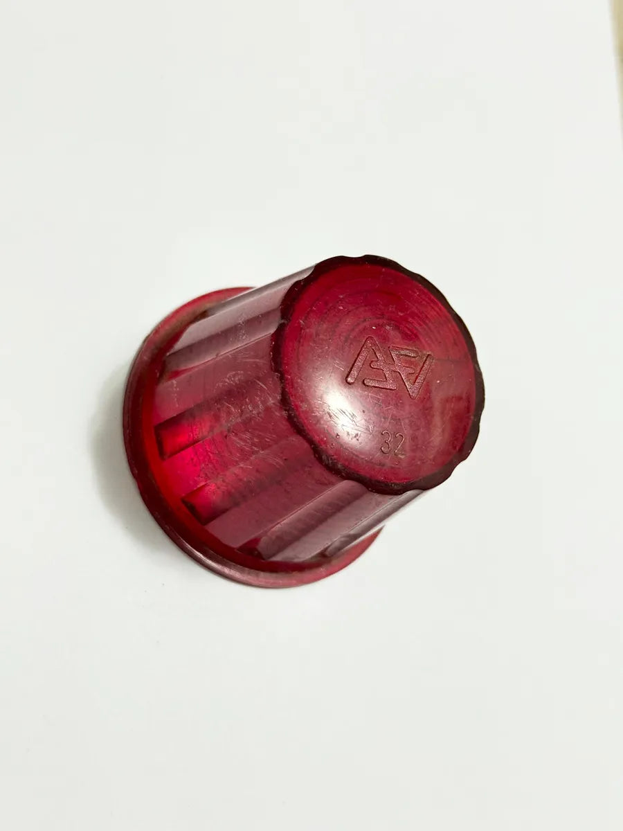 Lente Indicadora Vermelha Antiga Em Acrílico