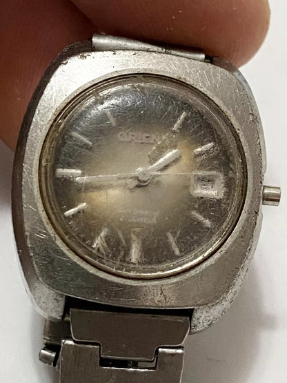 Relógio Antigo Orient 21 Jewels A497 30902 Prateado No Estado